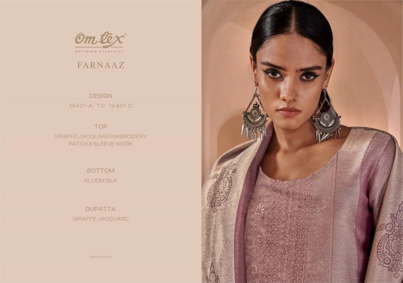 Omtex farnaaz embroidery dress material wholesale